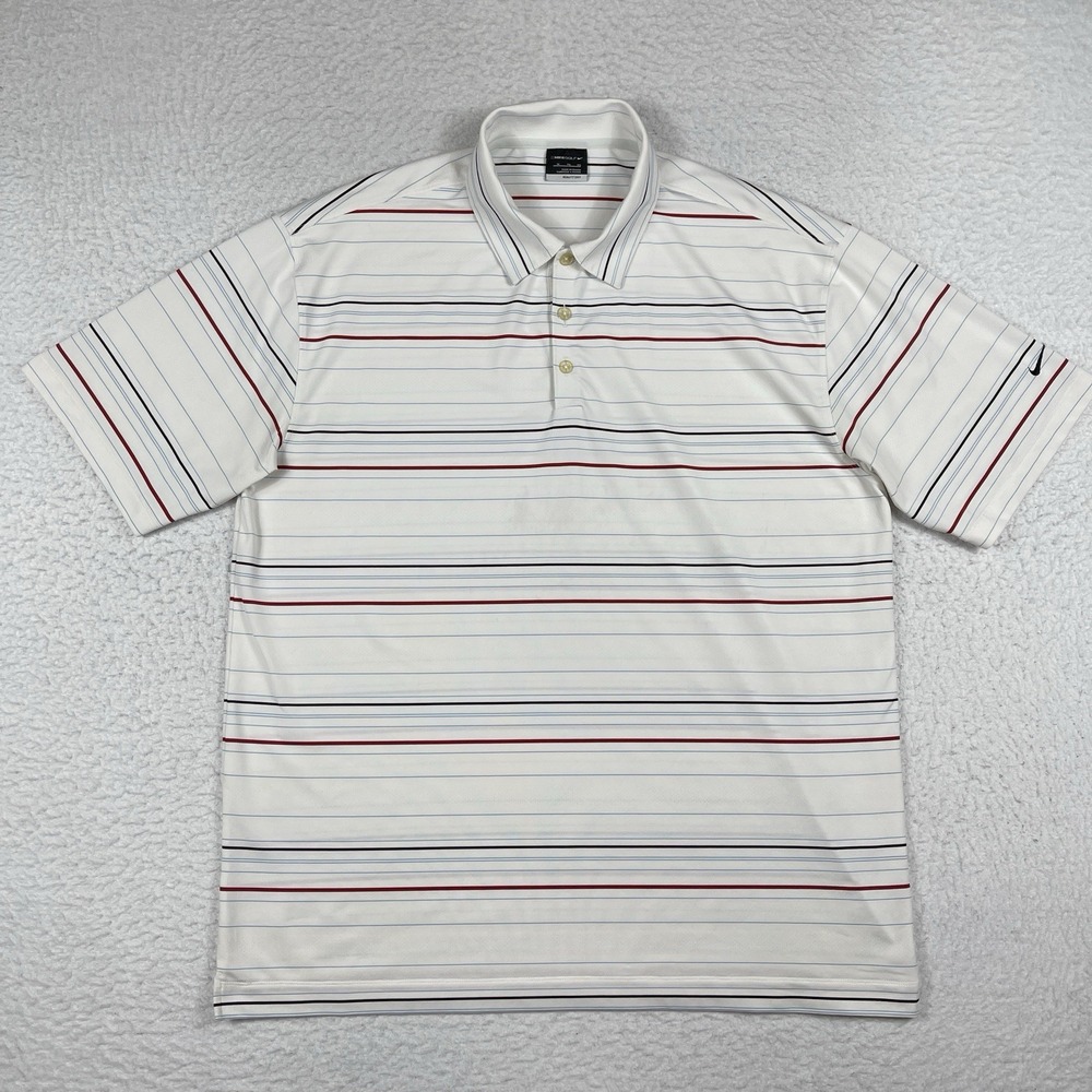 Nike Polo Shirt Mens XL White Casual Travel‎ Vacation Golf Workwear Office
